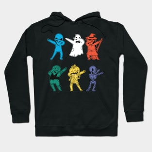 Dabbing Halloween Boys Dance skull Scary Pumpkin Hoodie